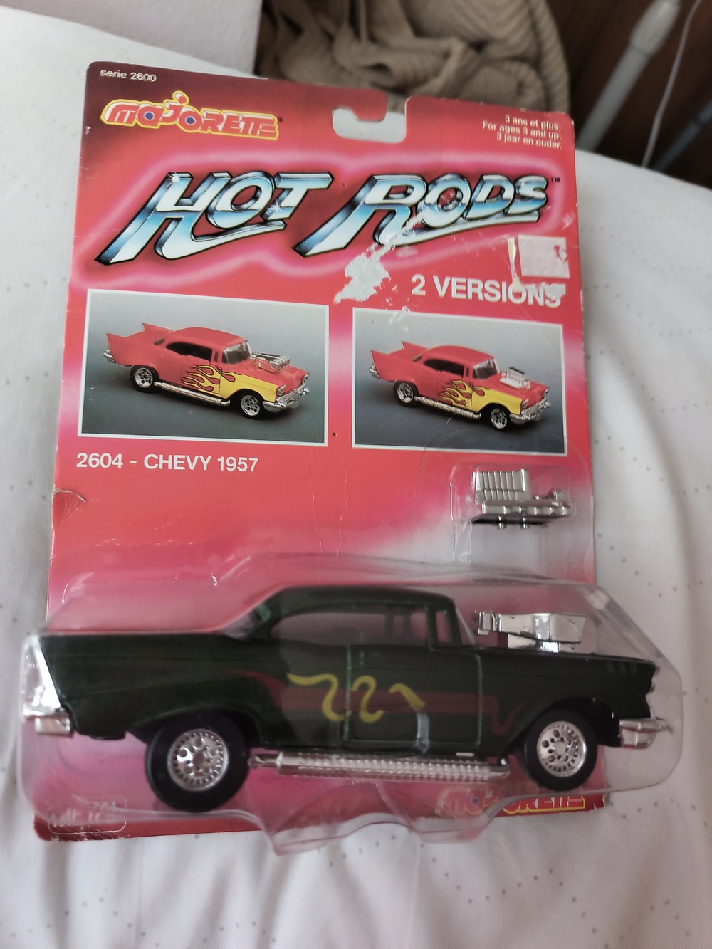 Diecast Toy Car Majorette Hot Rods 2604 Chevy 1957 Toy Car - Rare Green 1/32